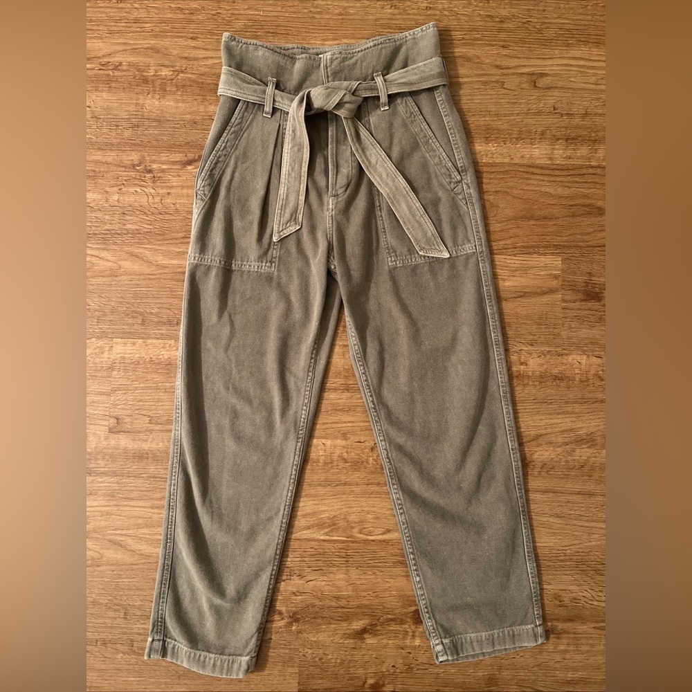 Citizens of Humanity Surplus Noelle Belted Cargo Pants Green